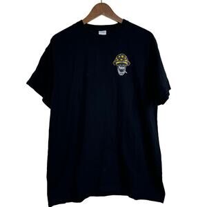 5 for $25| Port Company Core Cotton High Skull Smoker Black Tee Size L